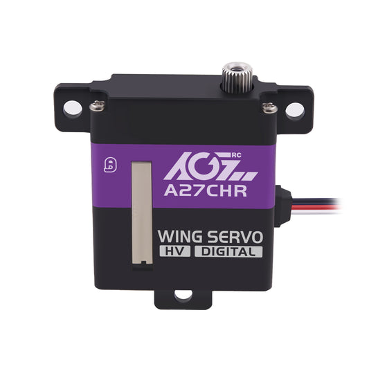 AGFRC A27CHR Wing Digital Servo (High Voltage 8.4V, Coreless, Steel Gear, Thin Profile) RC-LIFE