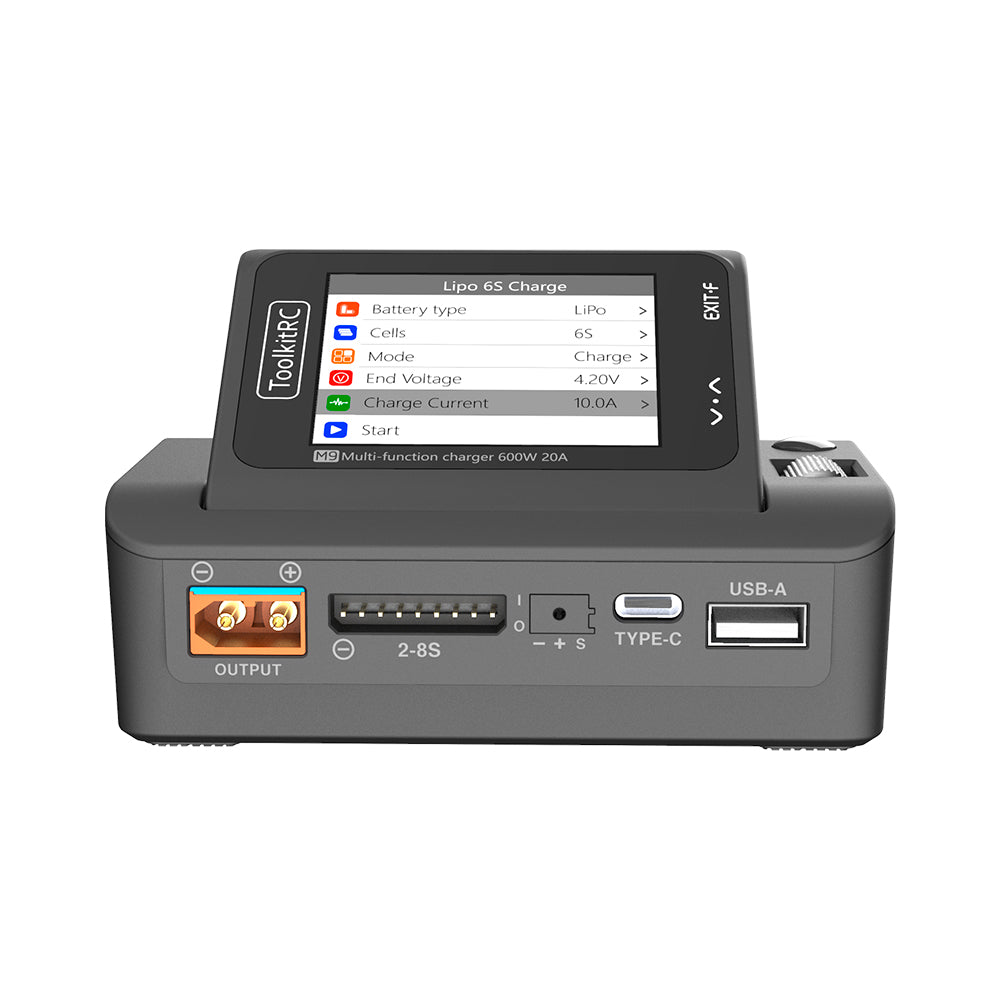 ToolkitRC M9 DC Smart Battery Charger Workstation (8S, 25A, 600W, Color Display, Audio Player) RC-LIFE