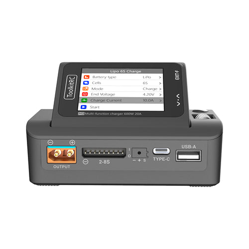 ToolkitRC M9 DC Smart Battery Charger Workstation (8S, 25A, 600W, Color Display, Audio Player) RC-LIFE