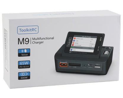 ToolkitRC M9 DC Smart Battery Charger Workstation (8S, 25A, 600W, Color Display, Audio Player) RC-LIFE