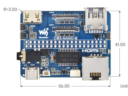 Nano Base Board (B) for Raspberry Pi CM5 (55x41mm) Waveshare Electronics