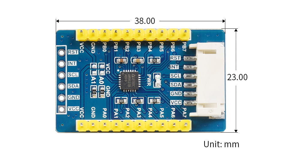 AW9523B 16-Channel LED Driver & I2C GPIO Expander (C148077, QFN-24) RC-LIFE