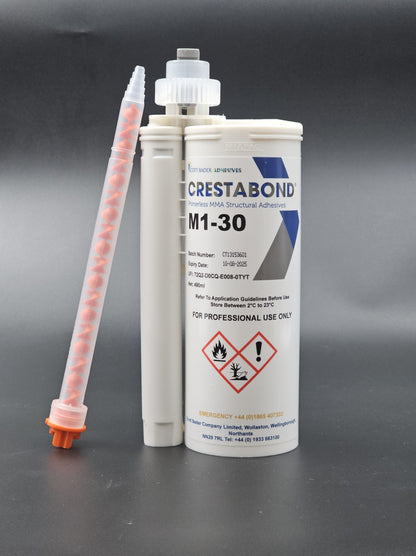 Crestabond M1-30 Structural Acrylic Adhesive (1:1 Ratio, 30 Min Working Time, 490ml Coaxial/Side-by-Side Cartridge) rc-life