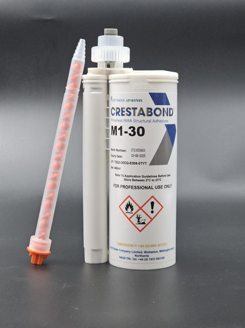 Crestabond M1-30 Structural Acrylic Adhesive (1:1 Ratio, 30 Min Working Time, 490ml Coaxial/Side-by-Side Cartridge) rc-life
