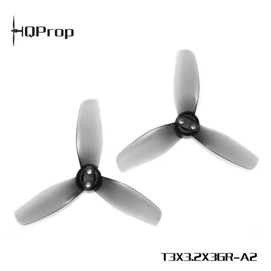 HQProp T3X3.2X3 3-Blade Propellers for DJI Avata 2 (Polycarbonate, 2CW+2CCW) - Grey HQProp