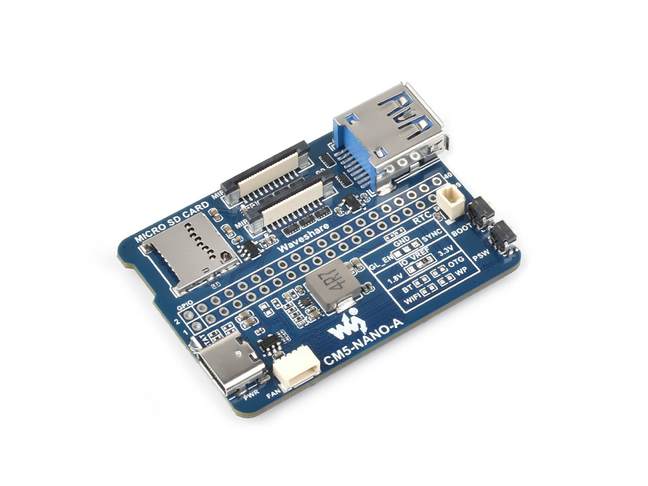 Waveshare CM5-NANO-A Expansion Board for Compute Module 5 (55x41mm) Waveshare Electronics