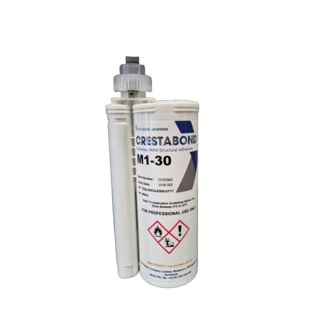 Crestabond M1-30 Structural Acrylic Adhesive (1:1 Ratio, 30 Min Working Time, 490ml Coaxial/Side-by-Side Cartridge) rc-life