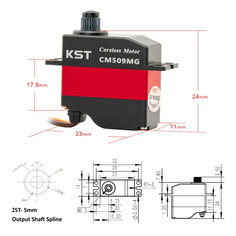 KST CM509MG Micro Servo – 6.0Kgf.cm 0.08sec