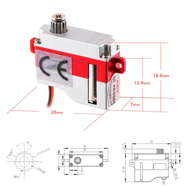 KST X06H V6.0 HV Micro Servo – 1.8Kgf.cm 0.07sec