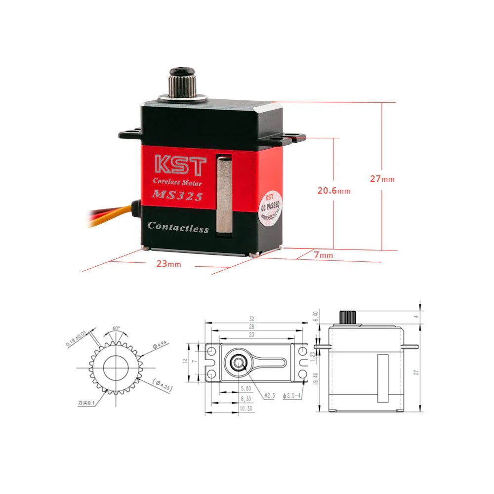 KST MS325 HV Micro Servo – 5.2Kgf.cm 0.07sec