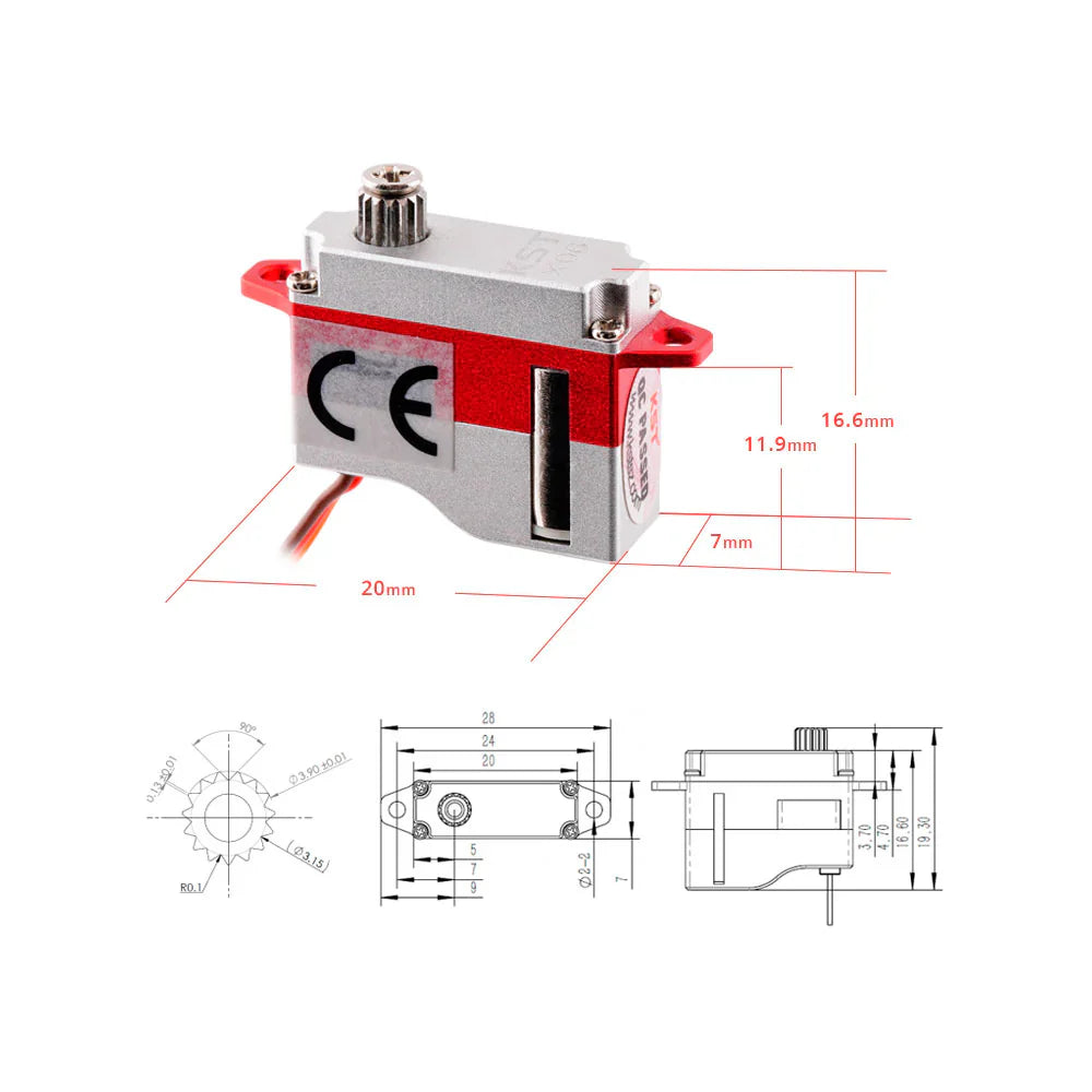 KST X06 V6.0 HV Digital Metal Gear Micro Servo 1.8Kgf.cm 0.07sec