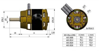 AXI 2820/12 GOLD LINE V3 LONG