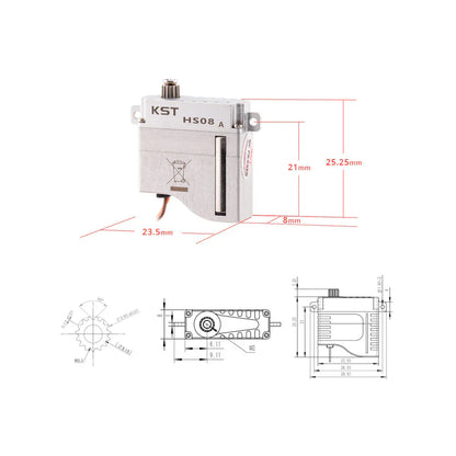 KST HS08A HV Digital Metal Gear Micro Servo – 6.0Kgf.cm 0.09sec