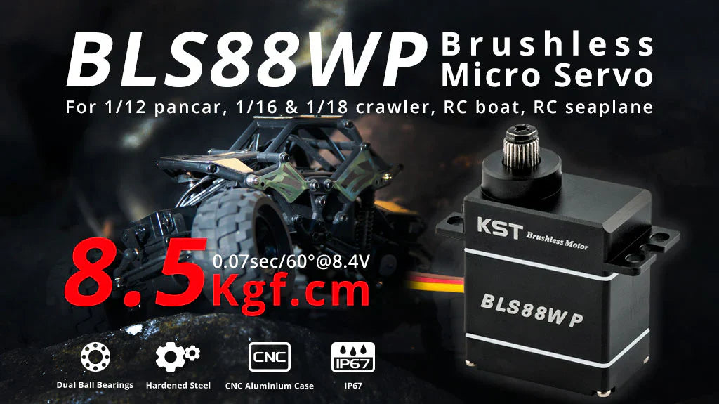 KST BLS88WP Waterproof Brushless Micro Servo 8.5kg.cm 0.07sec 8.4V