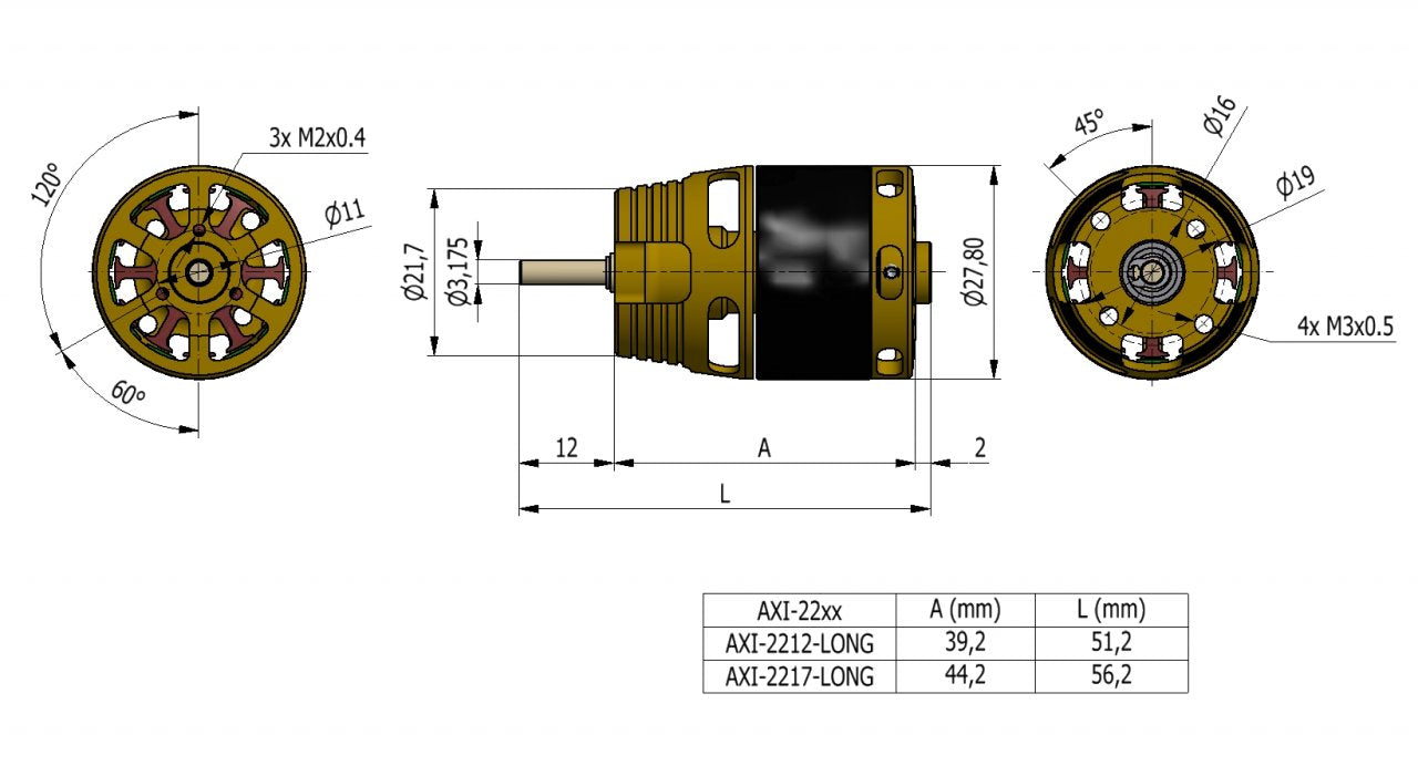AXI 2217/20 GOLD LINE V3 LONG