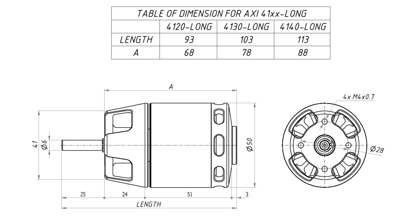 AXI 4120/18 V3 LONG Brushless Motor – High Torque & Efficiency