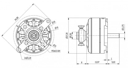 AXI 2204/54 GOLD LINE V2